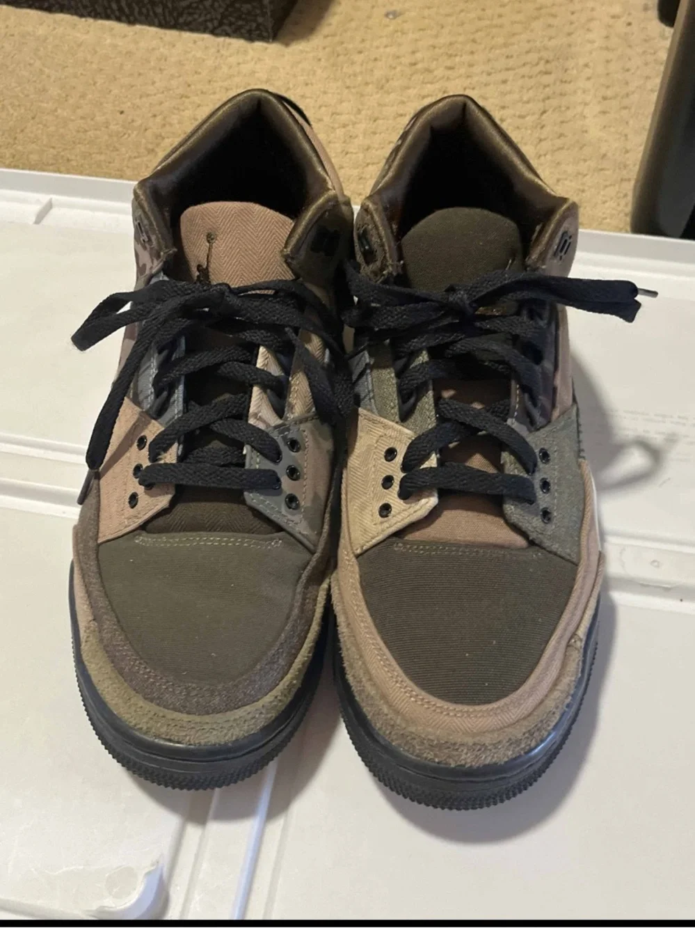 Nike Air Jordan 3 Retro Patchwork 2021 Size 9 Green Brown